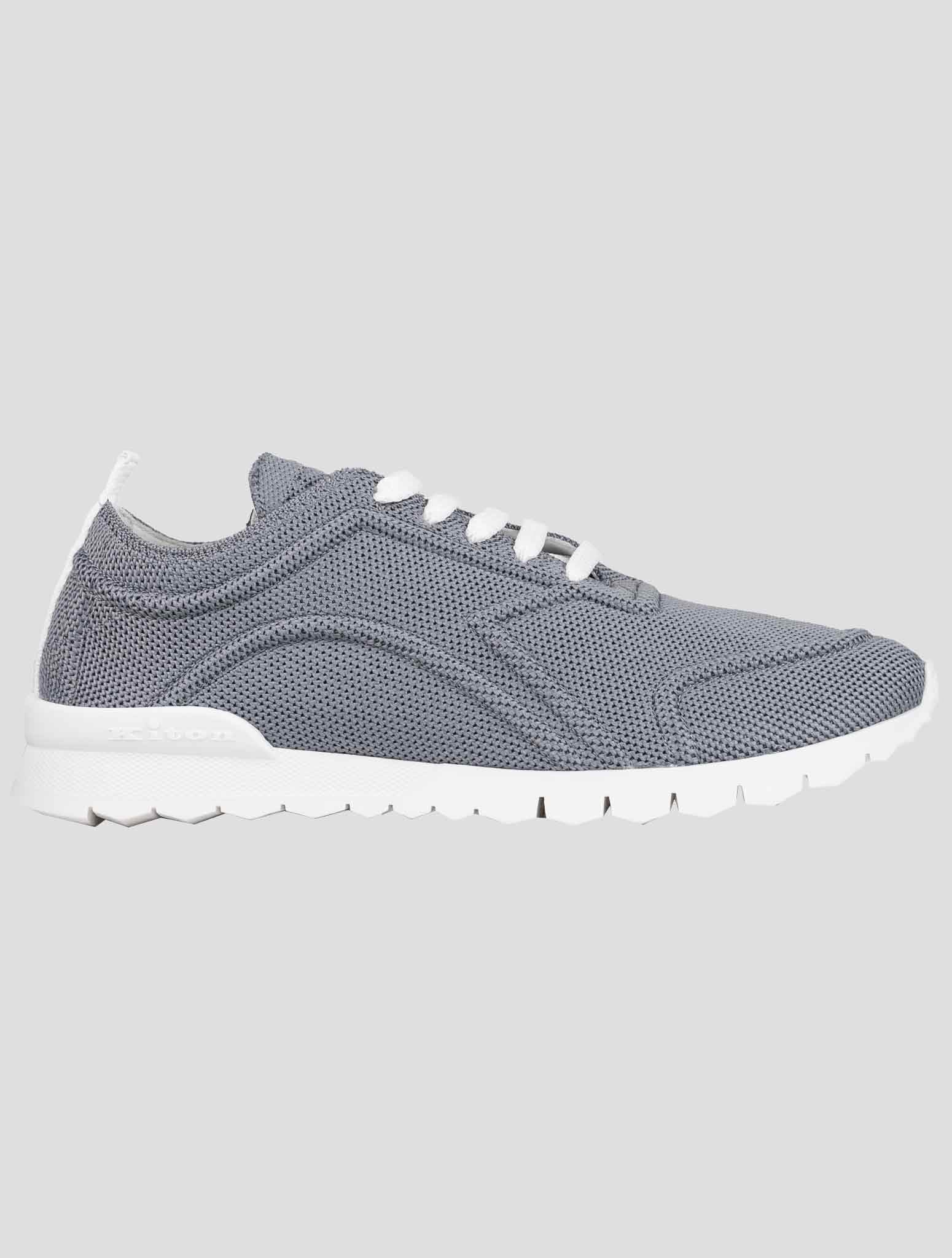 Kiton Gray Cotton-Elastane Sneakers