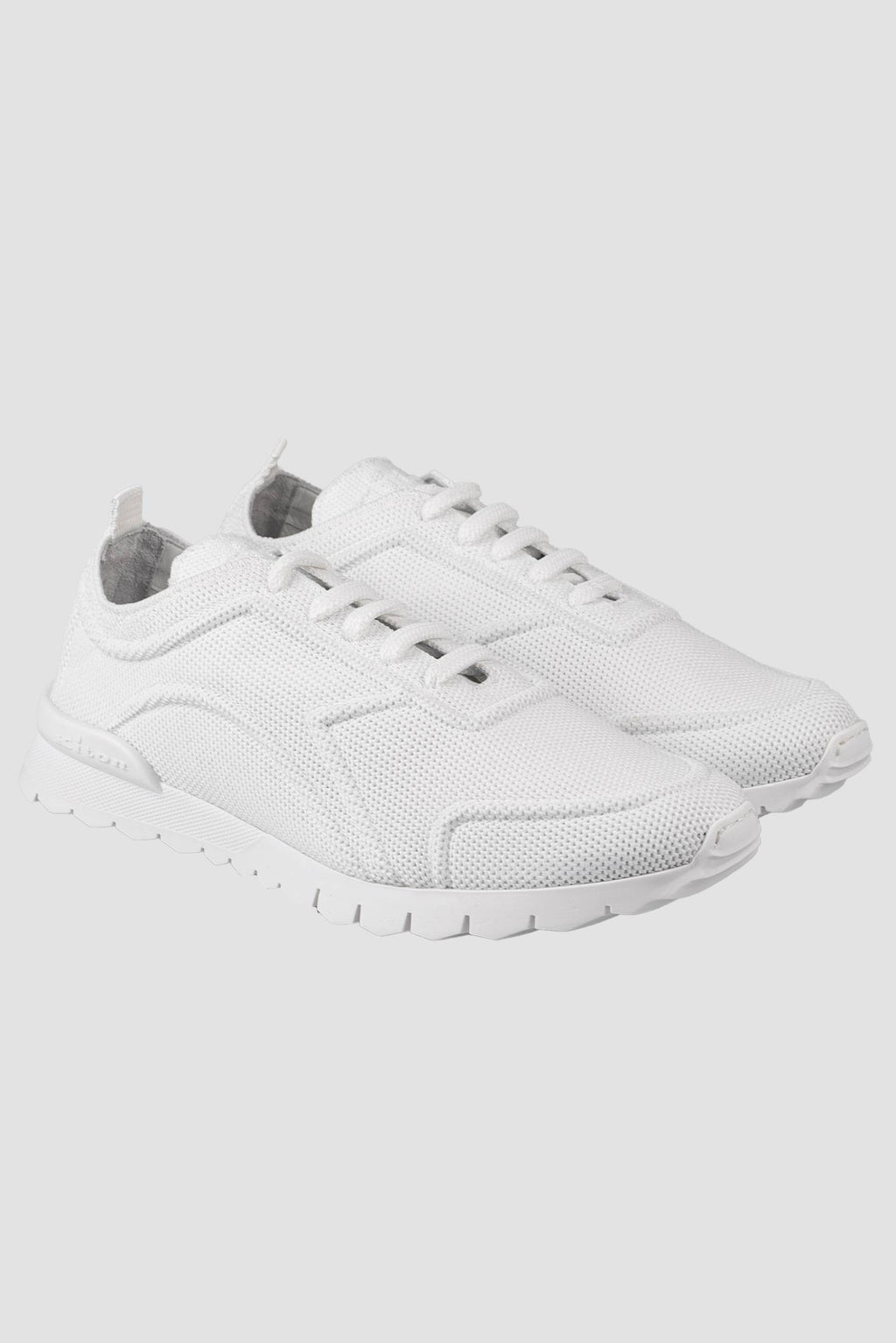 Kiton White Cotton-Elastane Sneakers KSY13