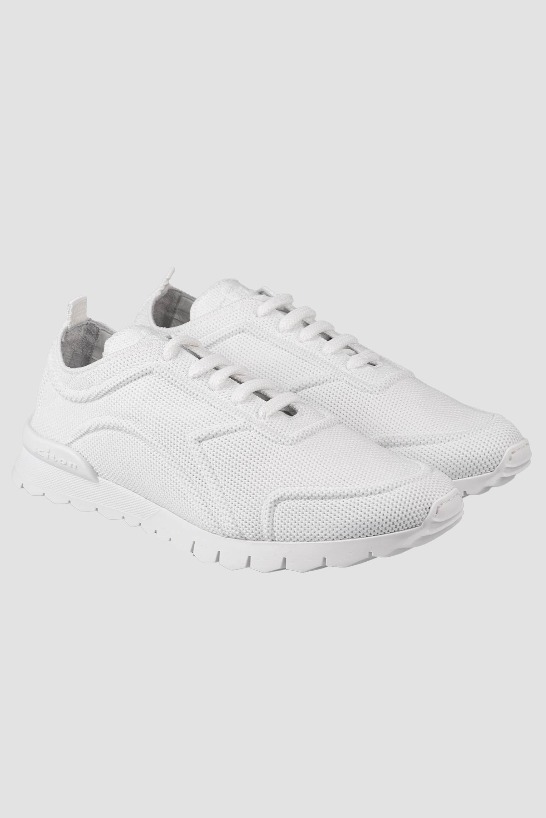 Kiton White Cotton-Elastane Sneakers KSY13