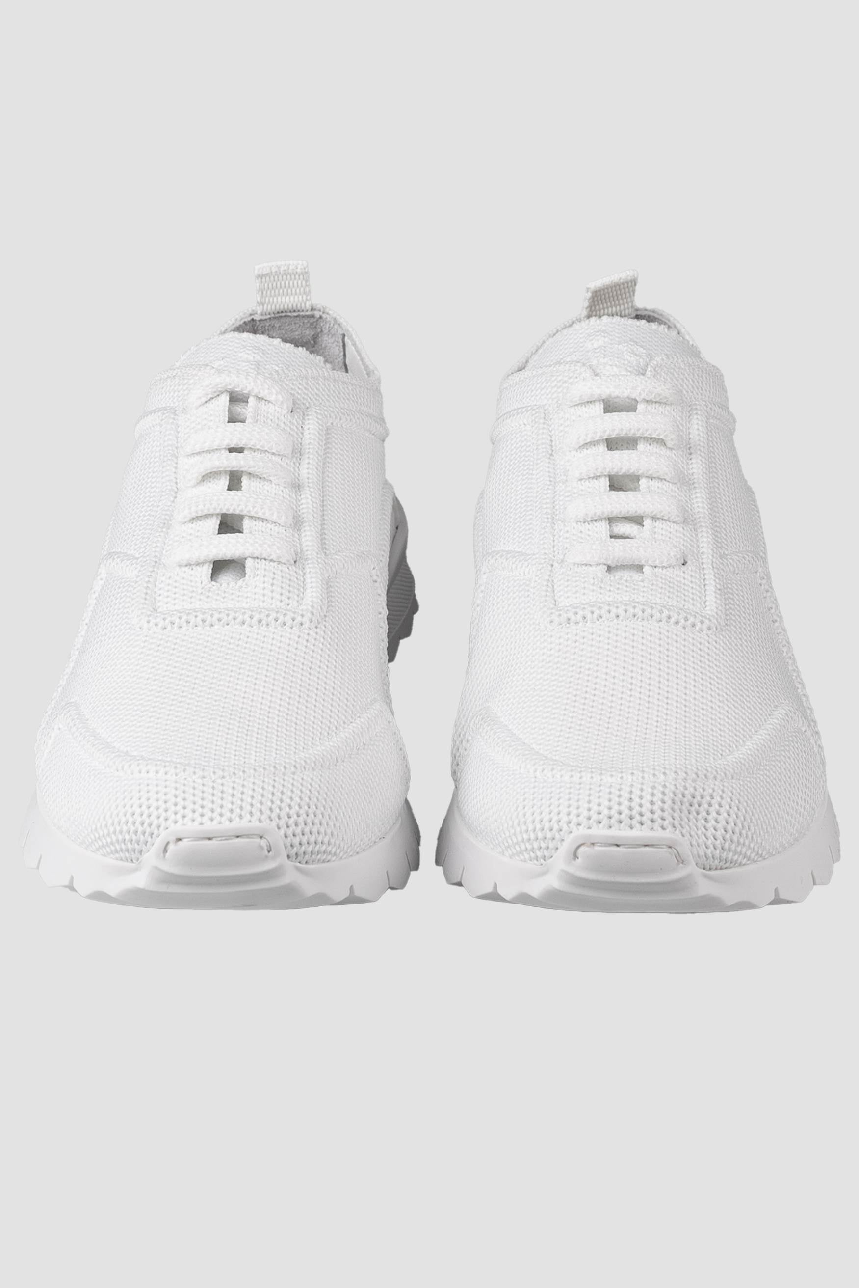 Kiton White Cotton-Elastane Sneakers KSY13
