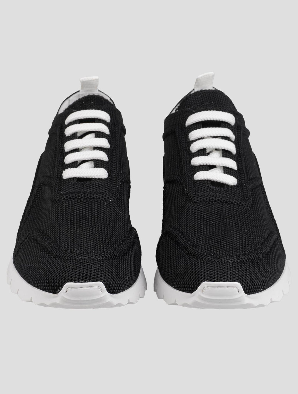 Kiton Black Cotton-Elastane Sneakers KSY13