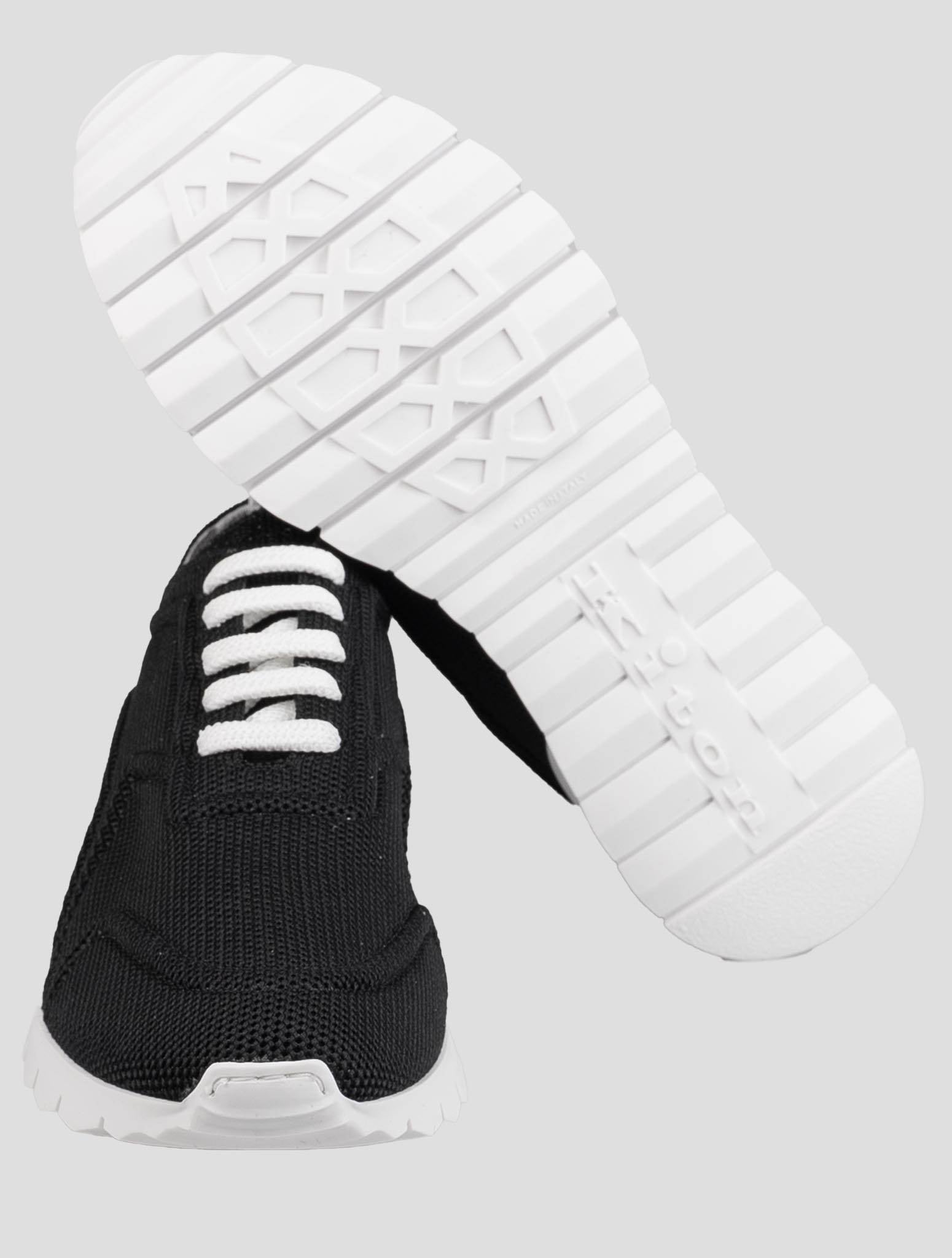 Kiton Black Cotton-Elastane Sneakers KSY13