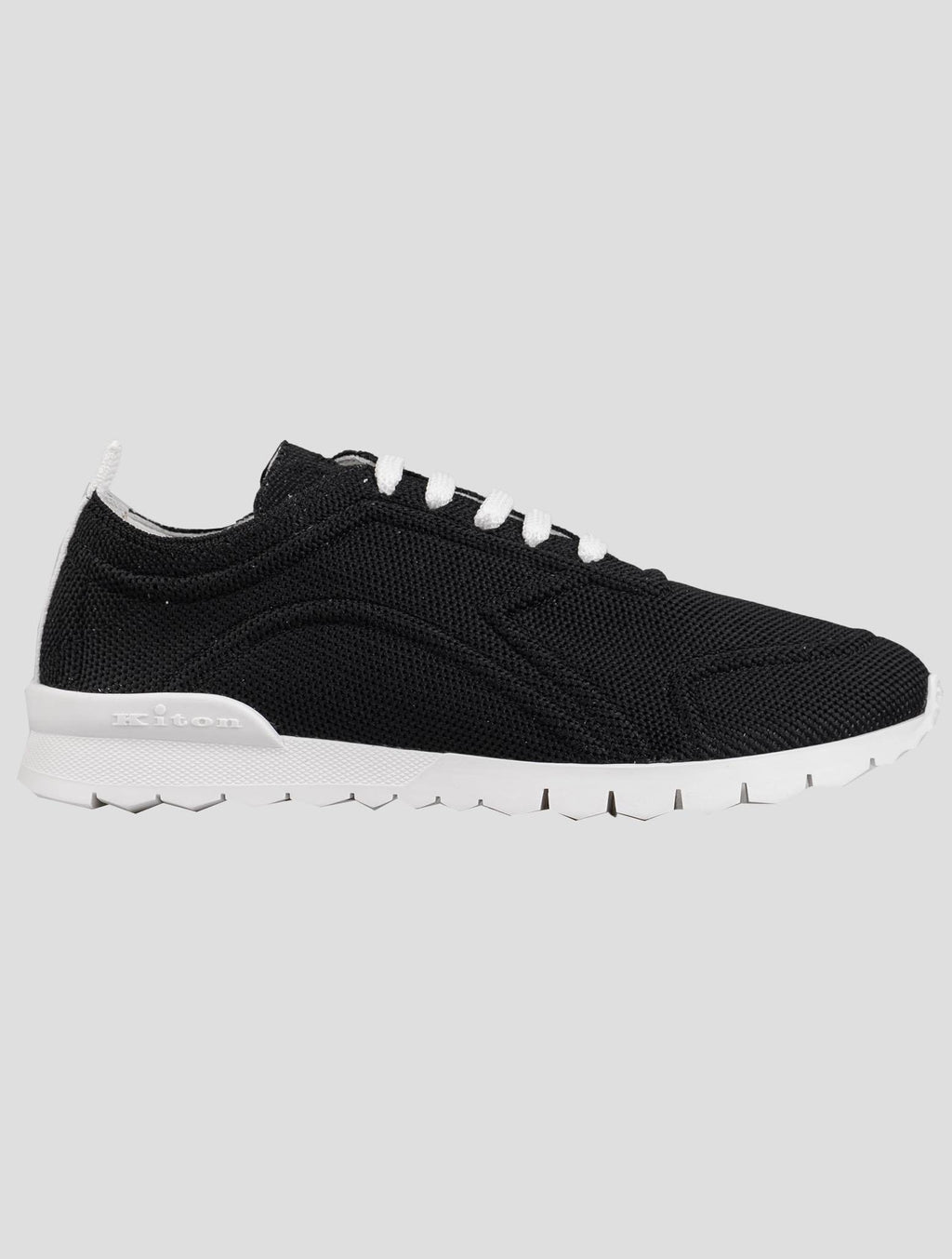 Kiton Black Cotton-Elastane Sneakers KSY13