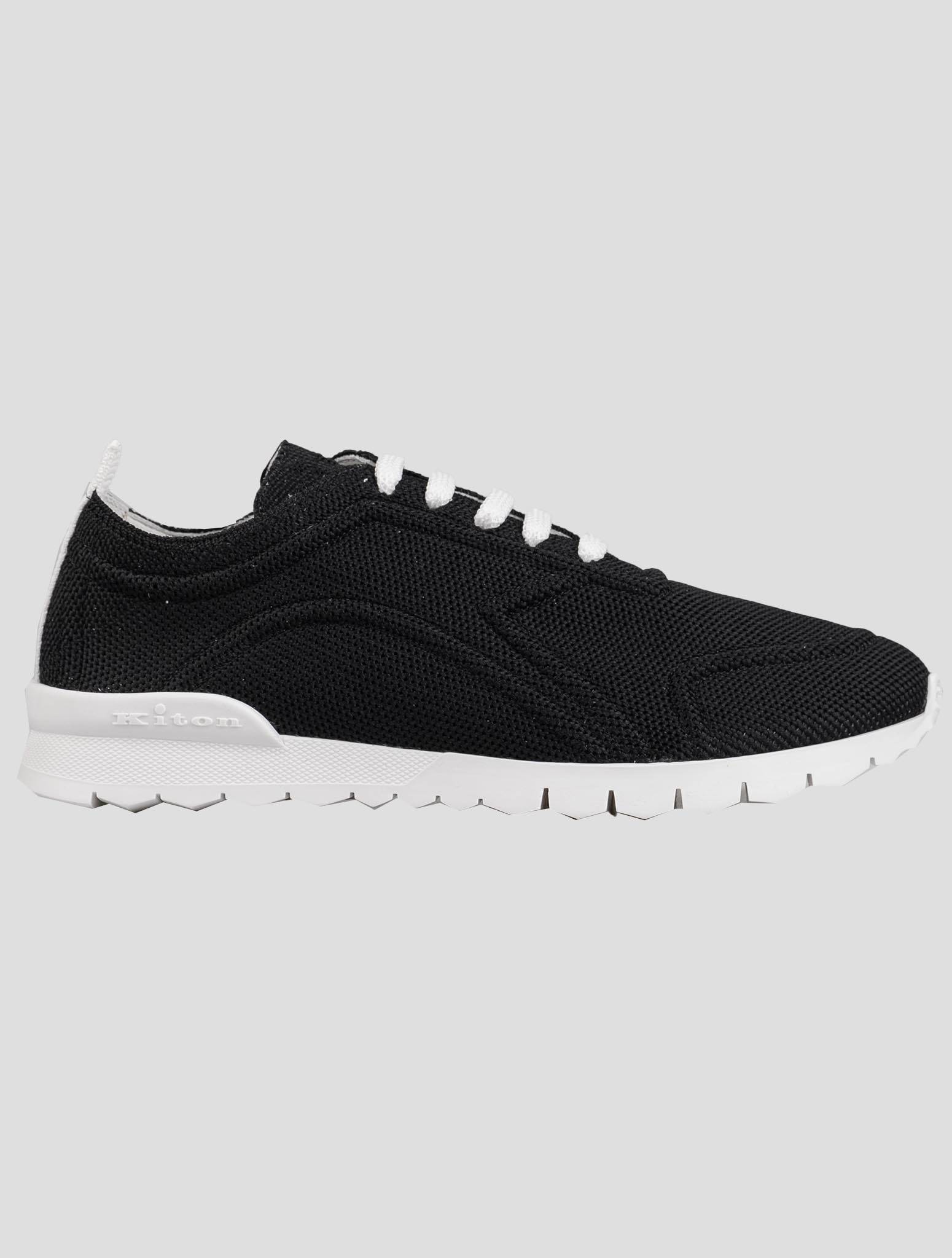 Kiton Black Cotton-Elastane Sneakers KSY13