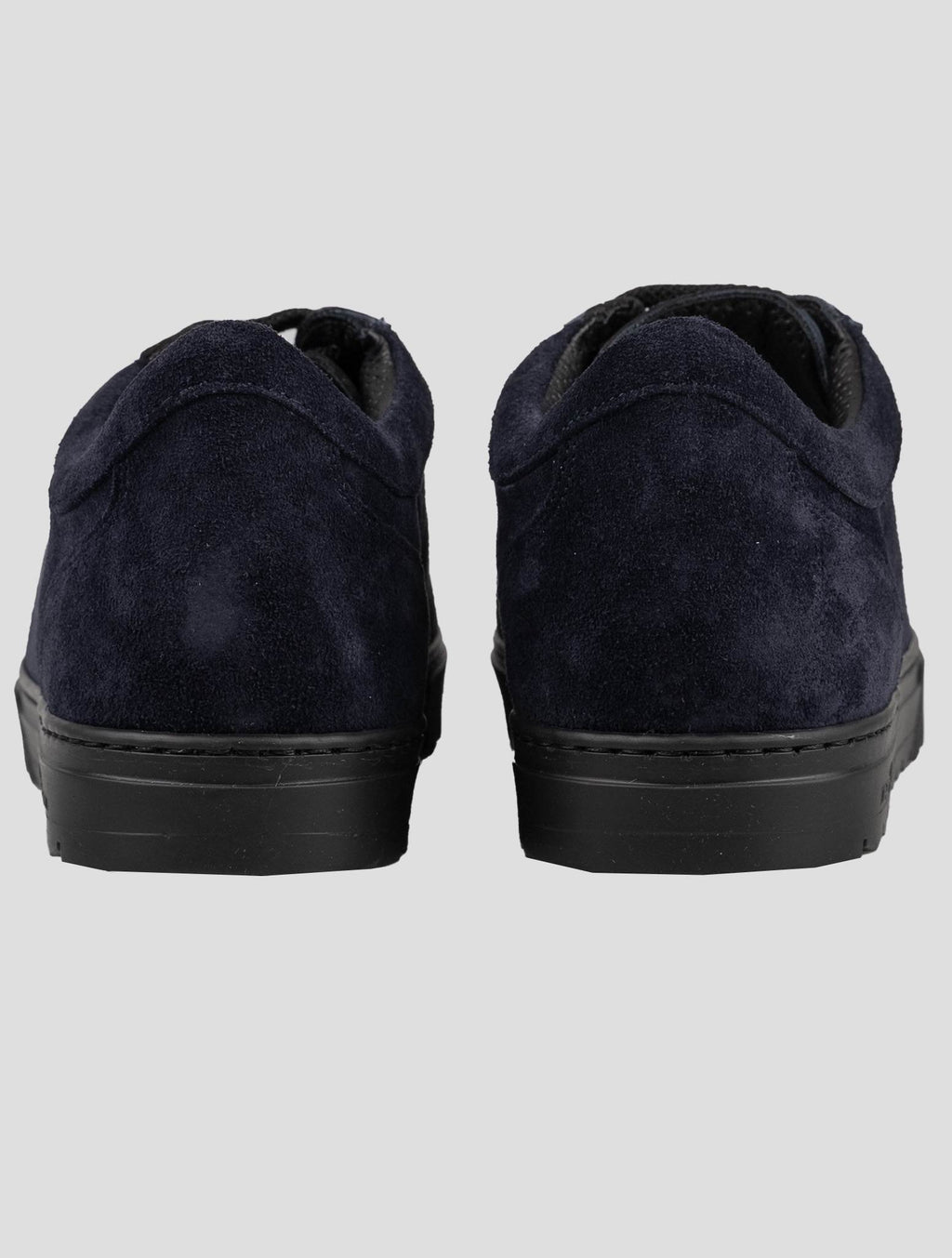 Kiton Blue Leather Crocodile Leather Suede Sneakers
