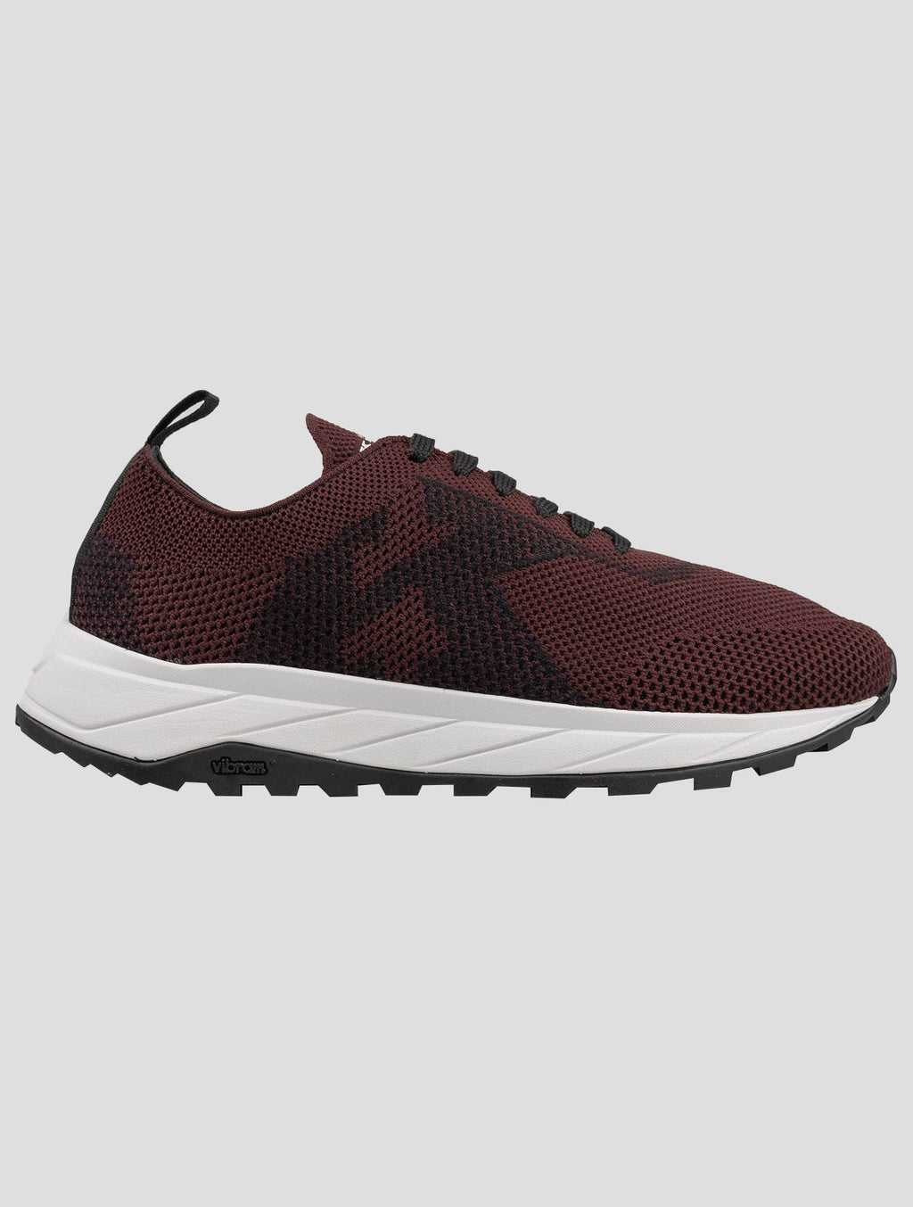 Kiton Burgundy Polyester-Wool Sneakers