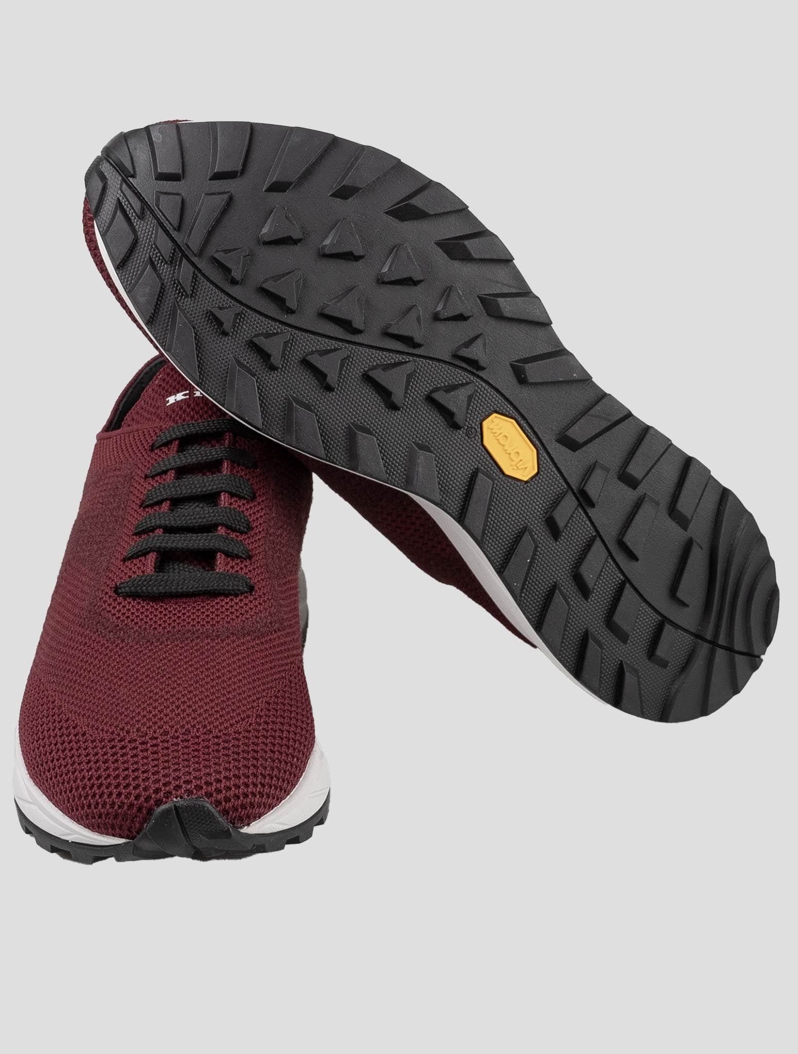 Kiton Red Polyester-Wool Sneakers