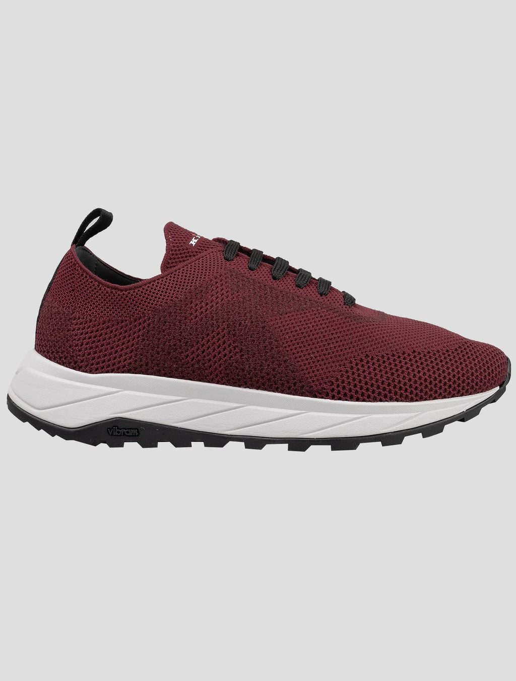 Kiton Red Polyester-Wool Sneakers