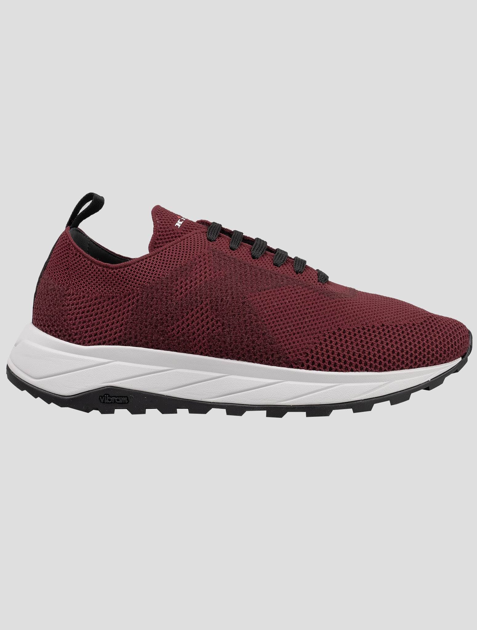 Kiton Red Polyester-Wool Sneakers