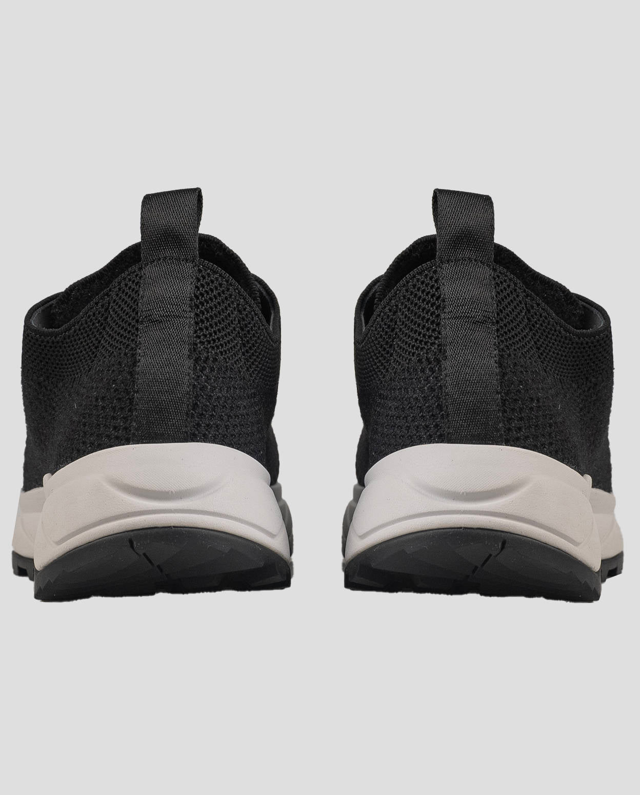 Kiton Black Polyester-Wool Sneakers
