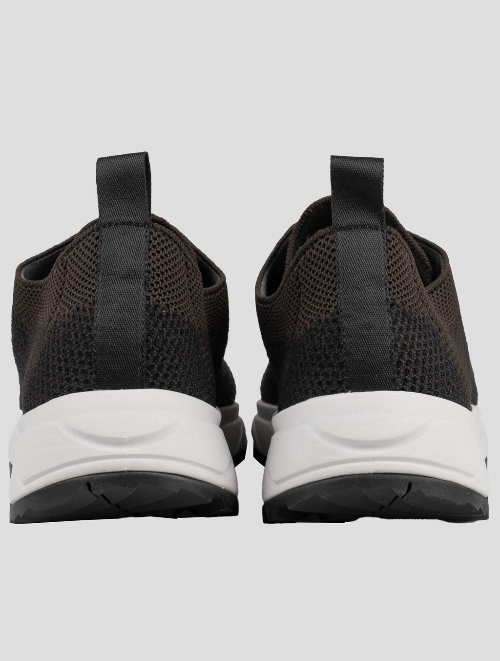 Kiton Brown Polyester-Wool Sneakers