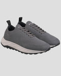 Kiton Gray Polyester-Wool Sneakers