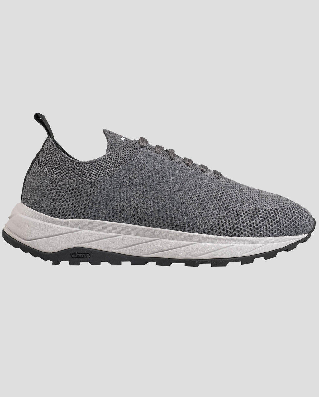 Kiton Gray Polyester-Wool Sneakers