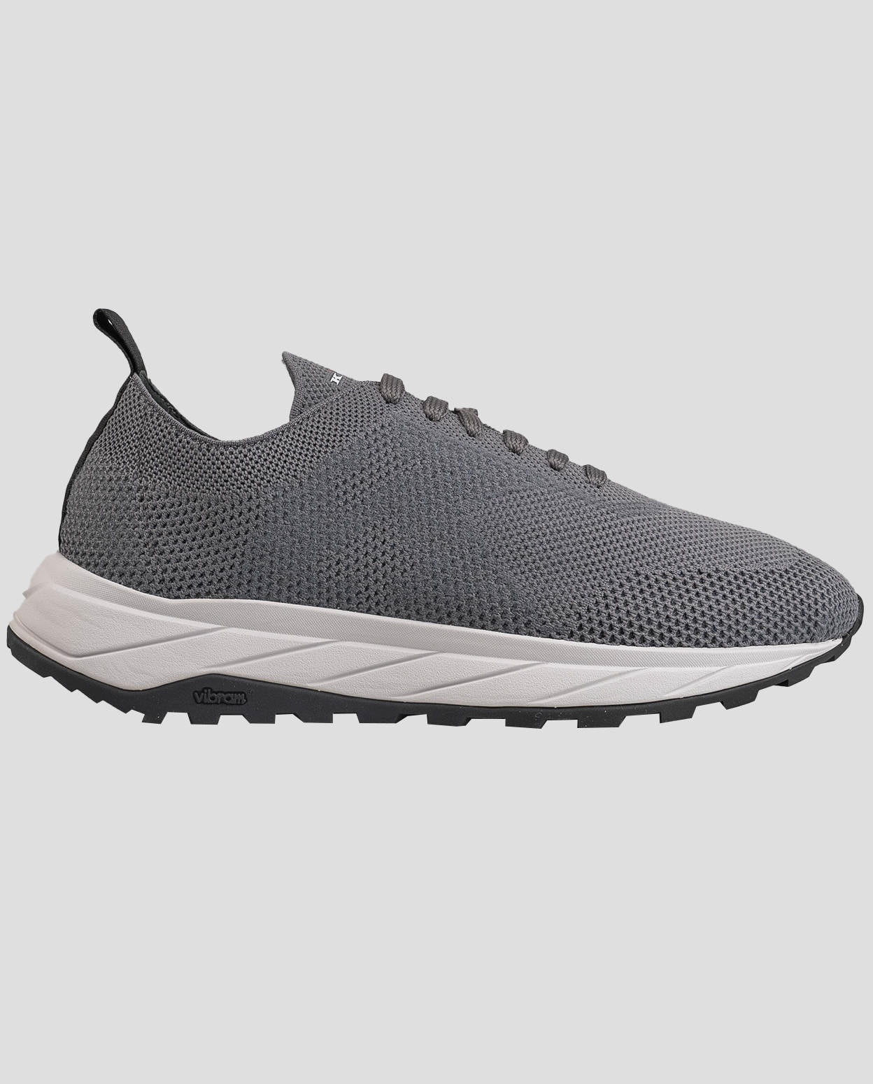 Kiton Gray Polyester-Wool Sneakers