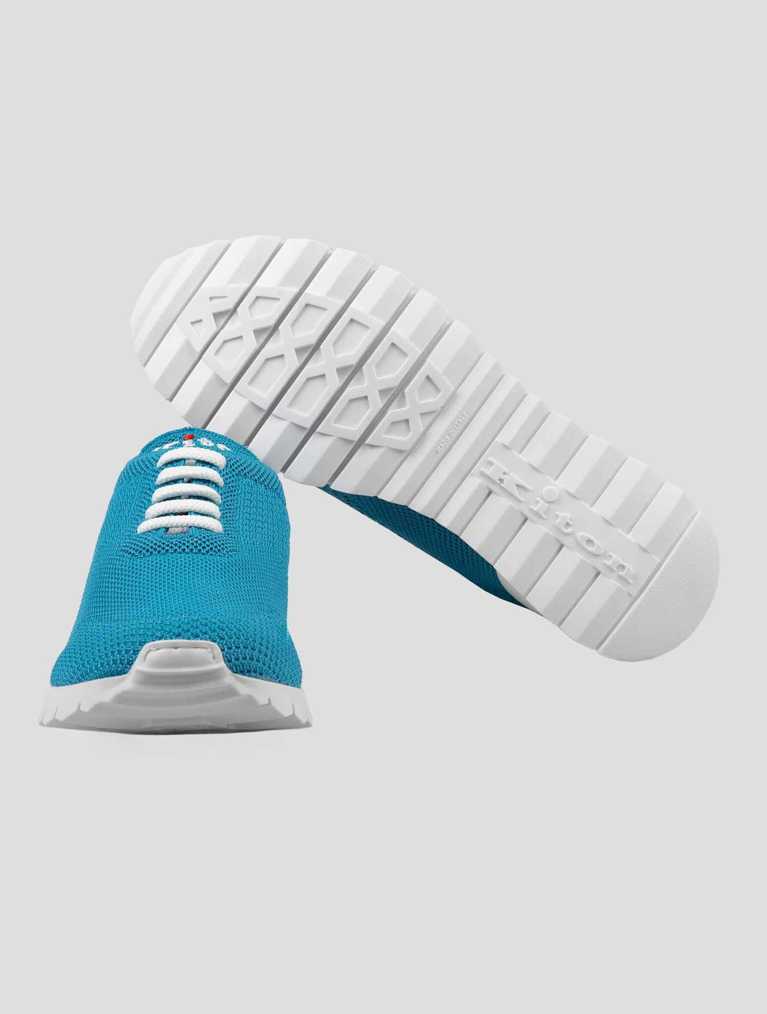 Kiton Blue Cotton-Elastane Sneakers FITSN