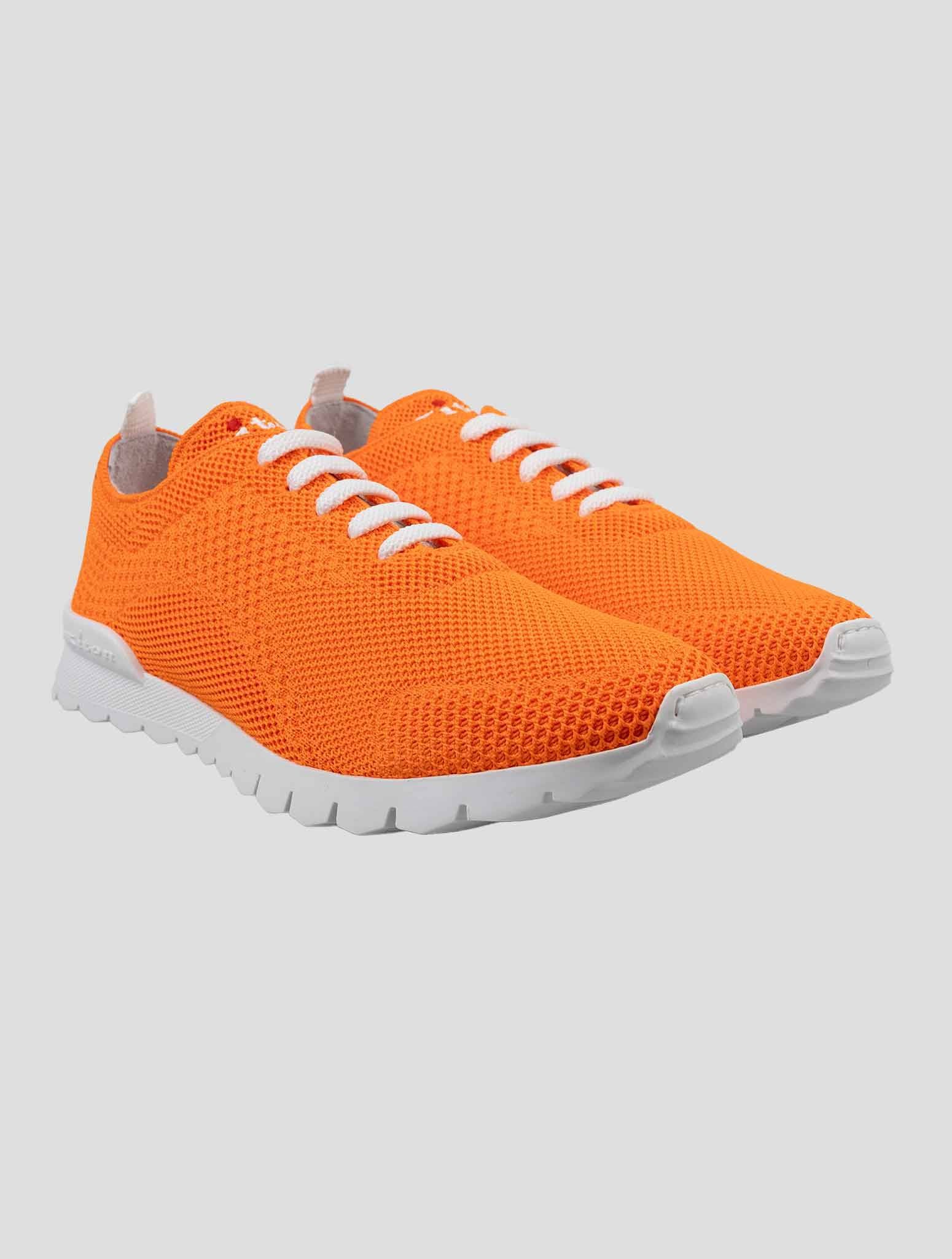 Kiton Orange Cotton-Elastane Sneakers FITSN