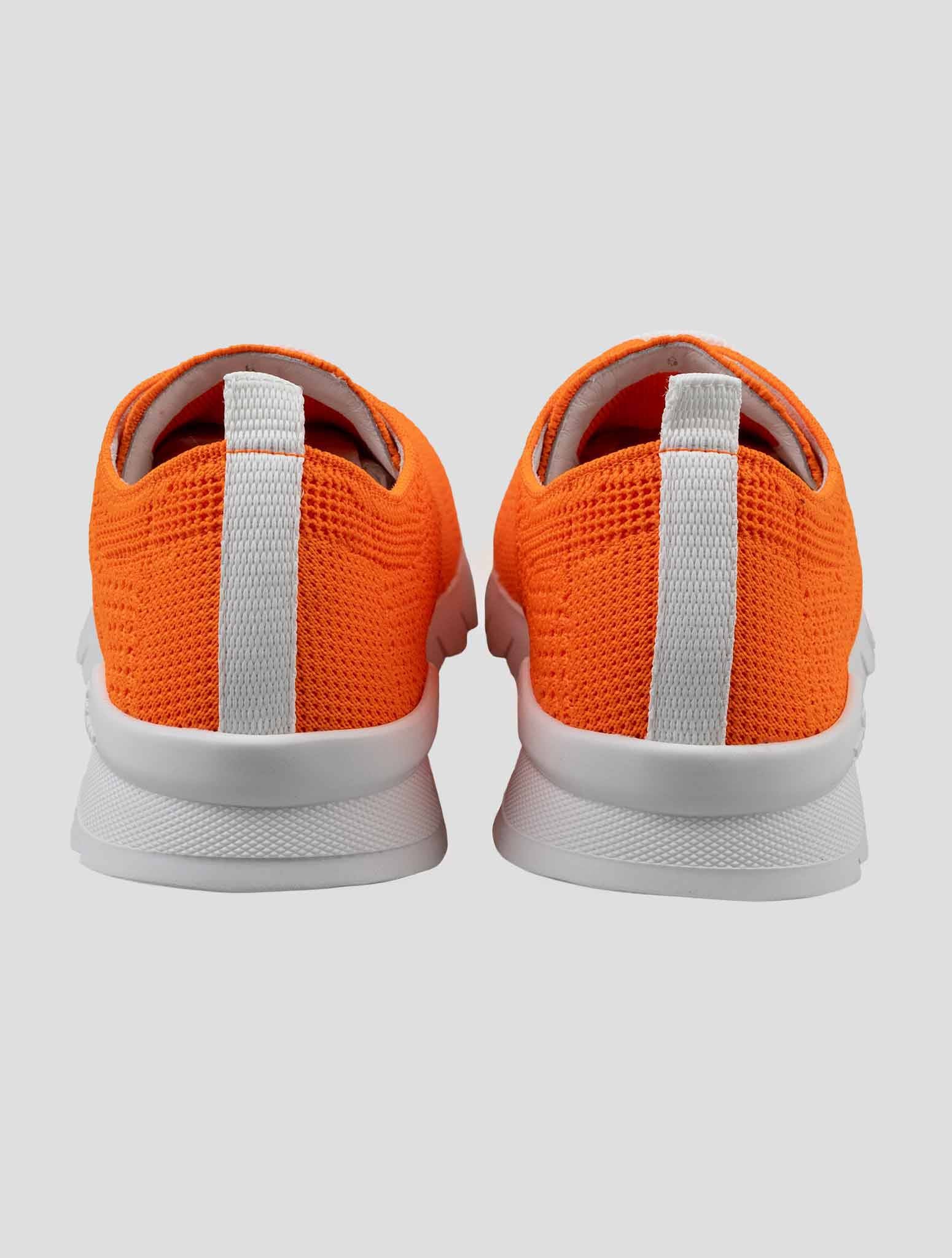 Kiton Orange Cotton-Elastane Sneakers FITSN