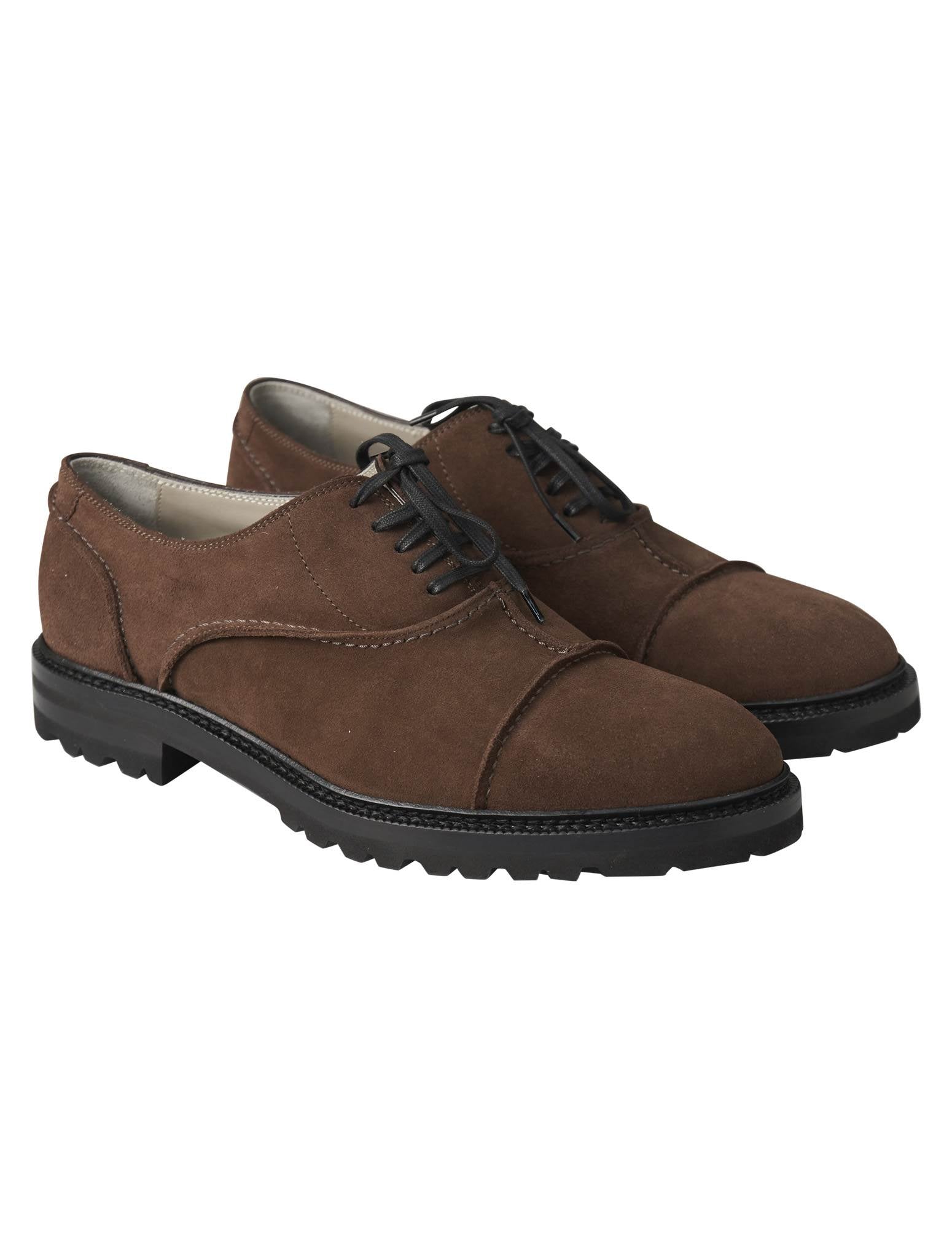 Kiton brown Leather Suede Sneaker