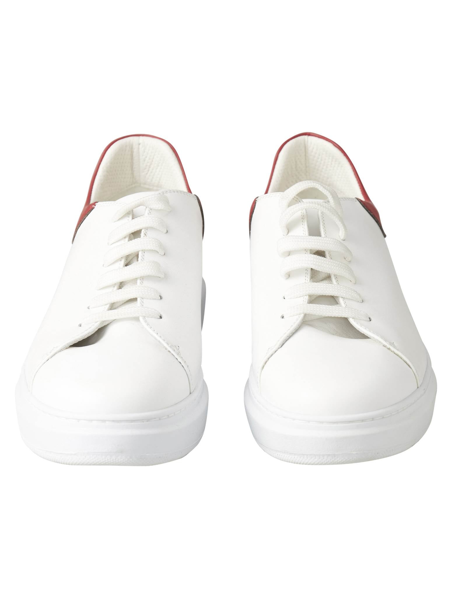 Kiton White Red Leather Sneaker