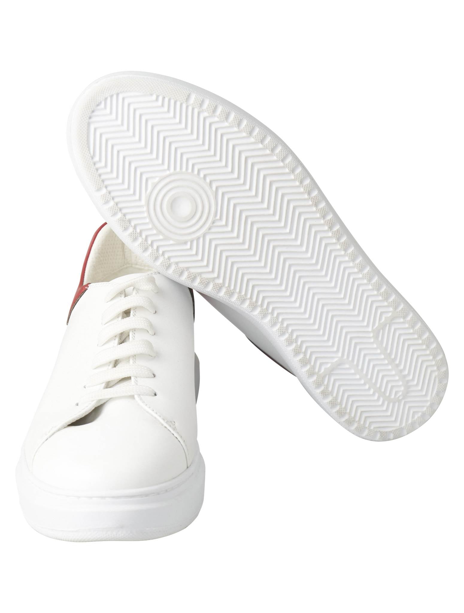 Kiton White Red Leather Sneaker