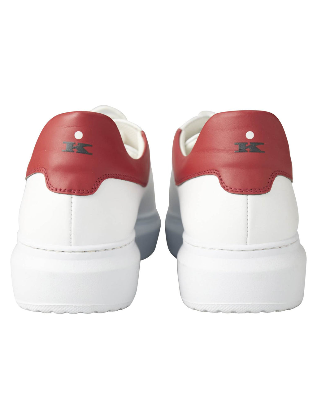 Kiton White Red Leather Sneaker