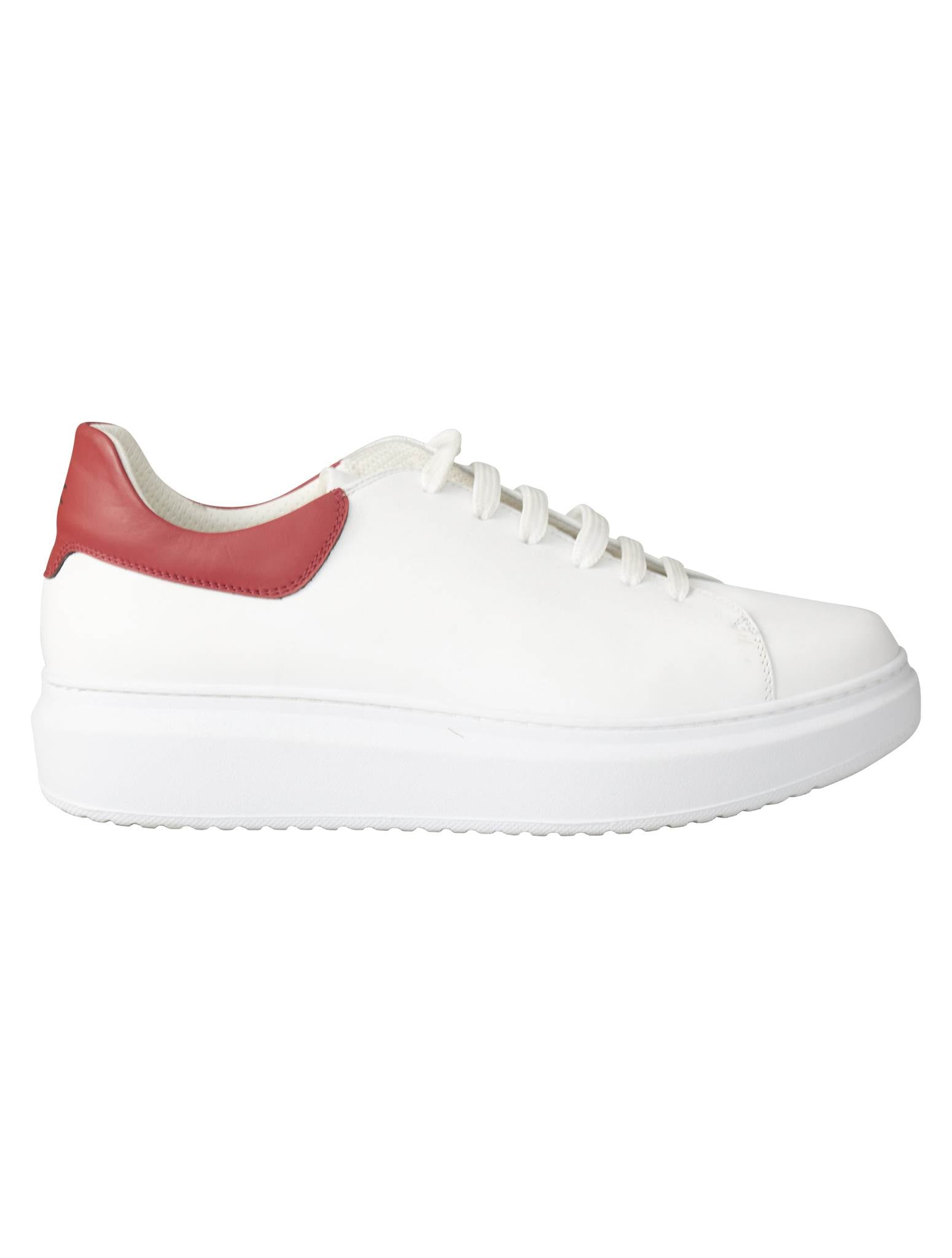 Kiton White Red Leather Sneaker