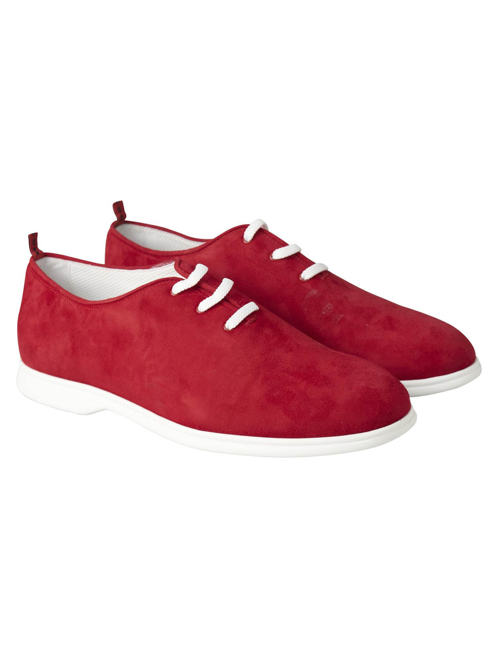 Kiton Red Leather Suede Sneaker