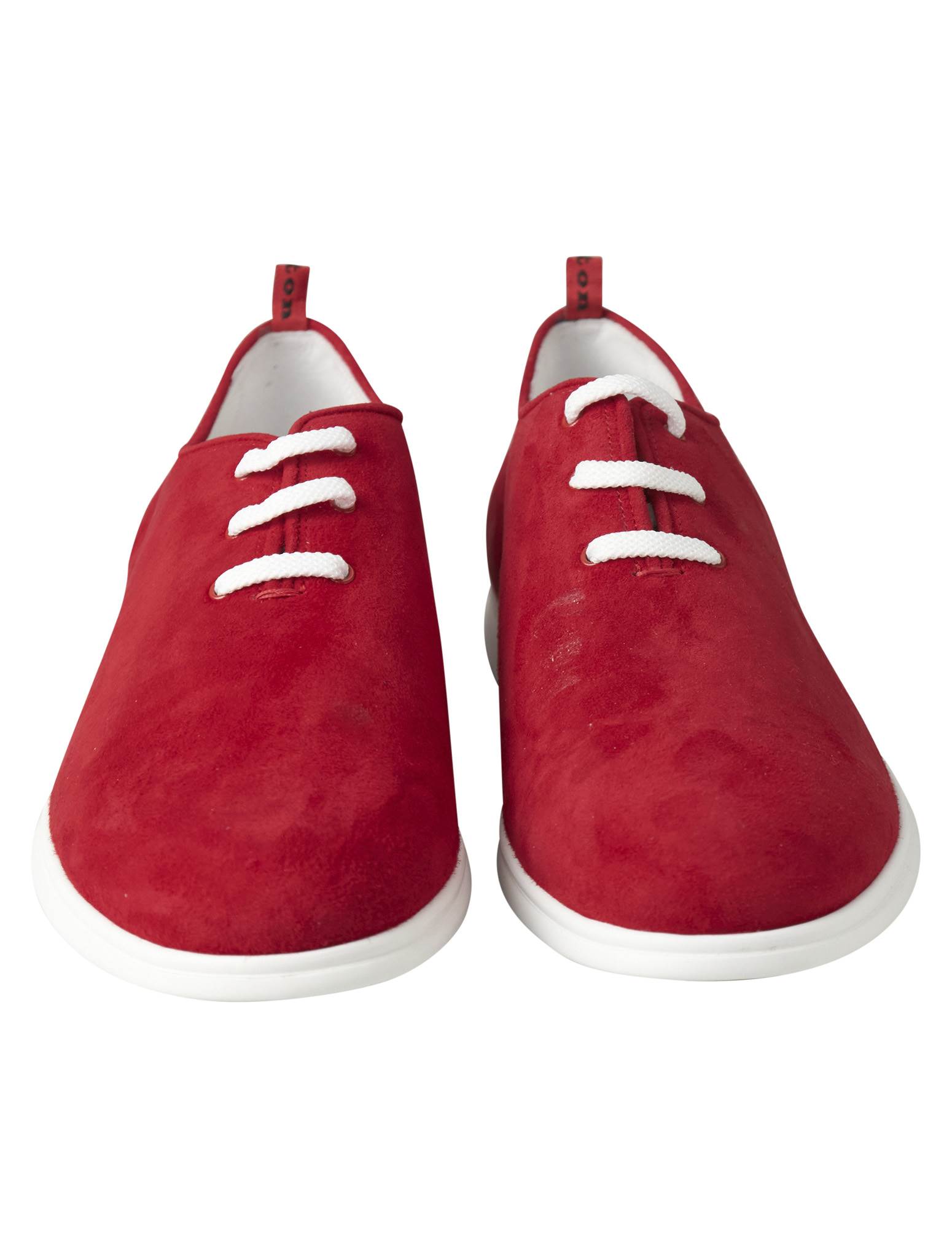 Kiton Red Leather Suede Sneaker
