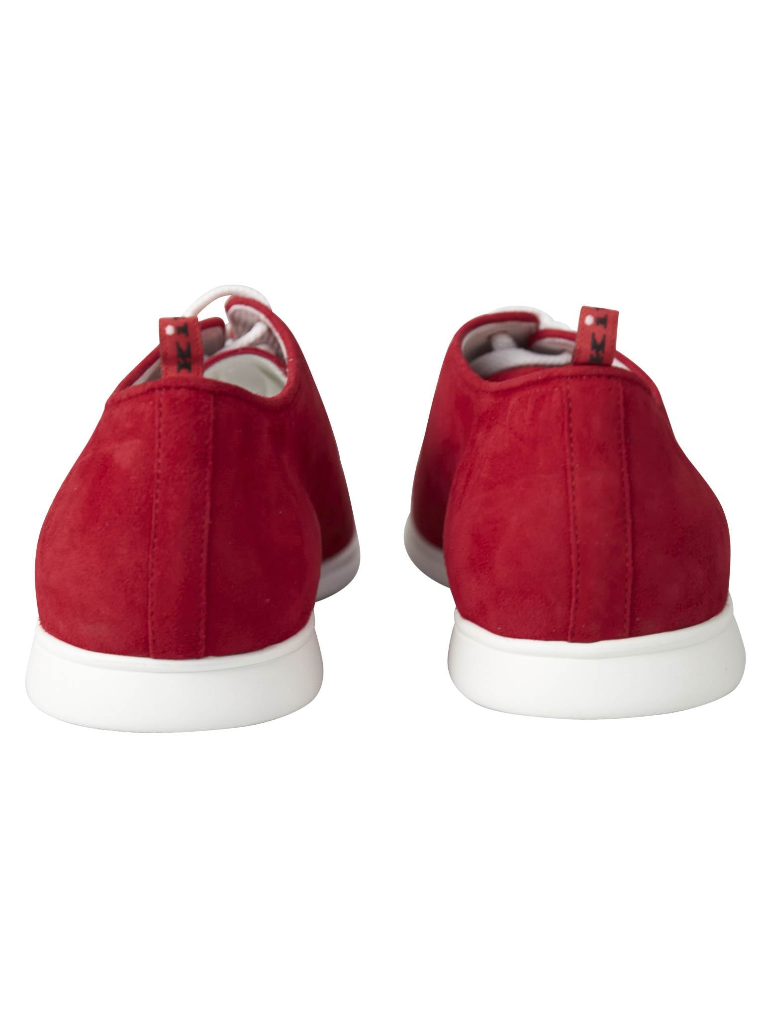 Kiton Red Leather Suede Sneaker