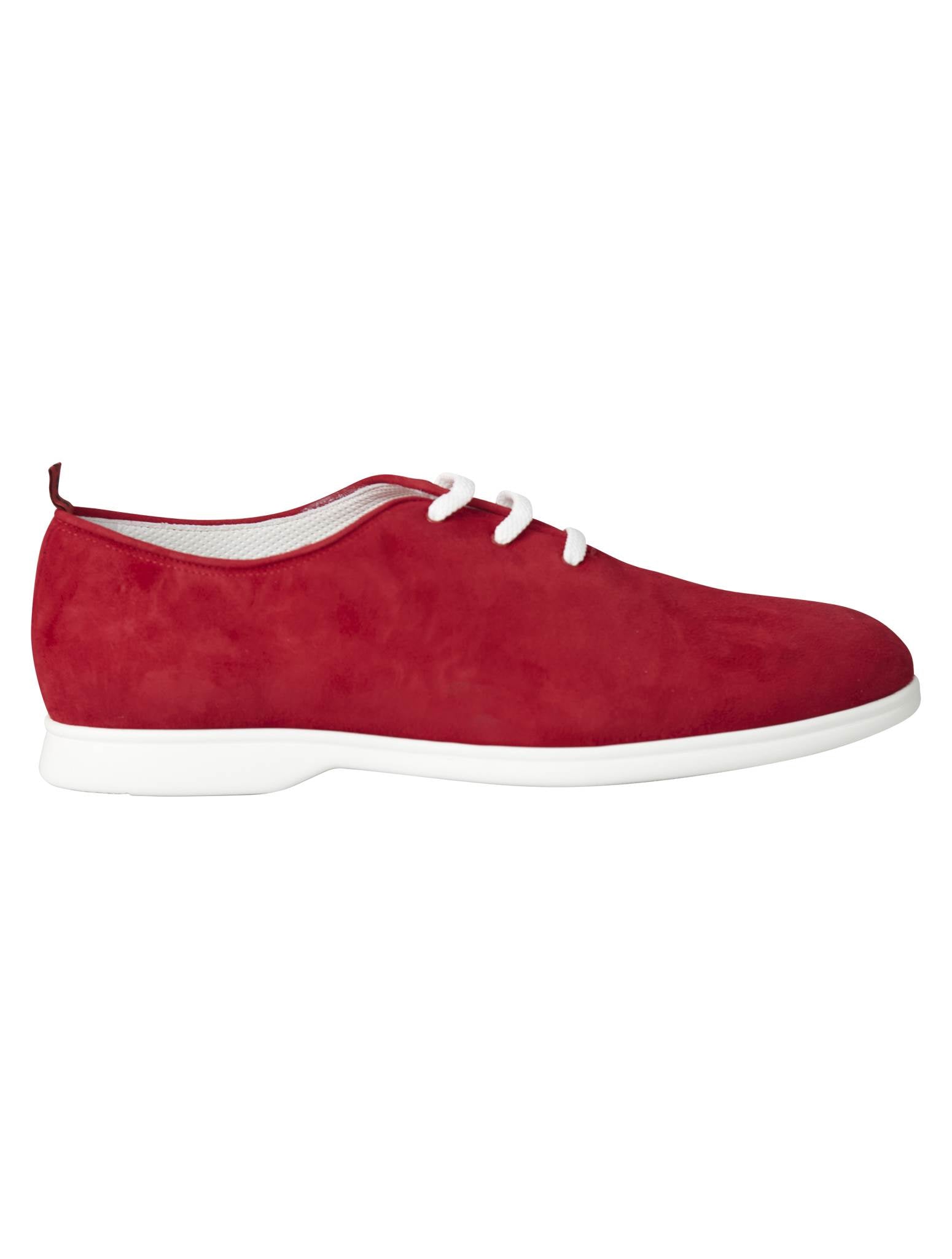 Kiton Red Leather Suede Sneaker