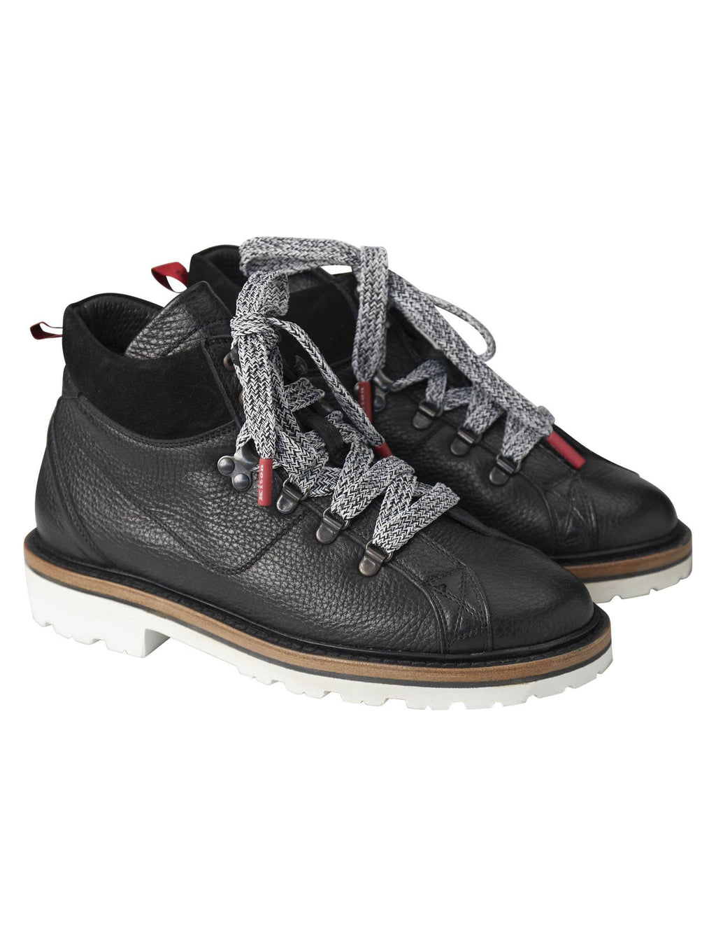 Kiton Black Leather Boots Shoes