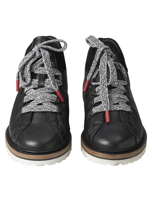 Kiton Black Leather Boots Shoes
