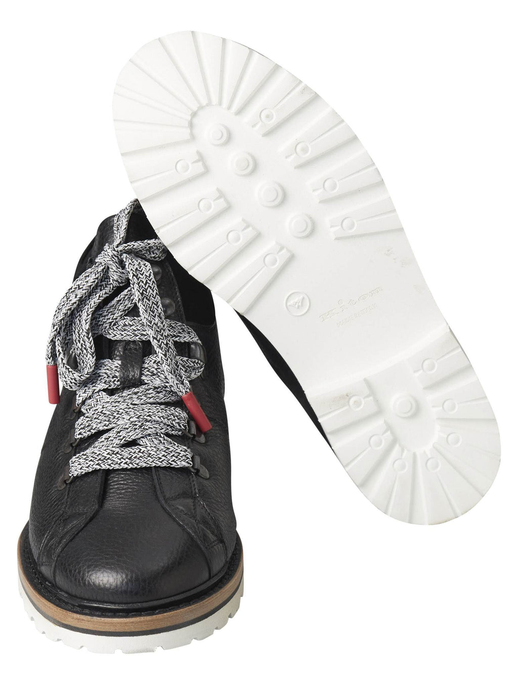 Kiton Black Leather Boots Shoes