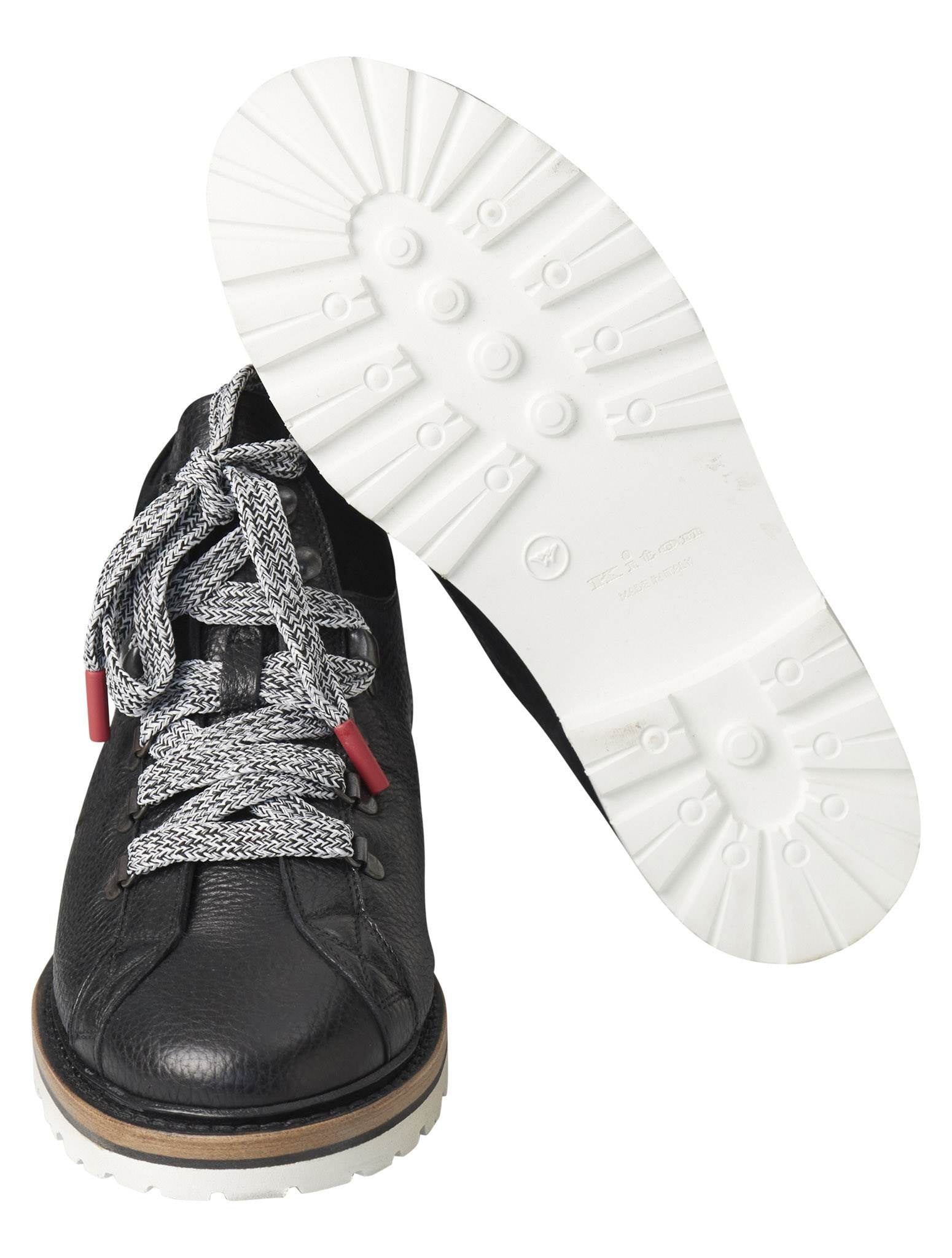 Kiton Black Leather Boots Shoes