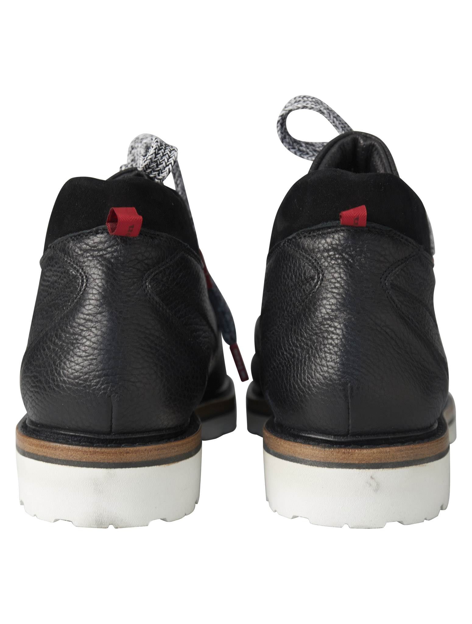 Kiton Black Leather Boots Shoes