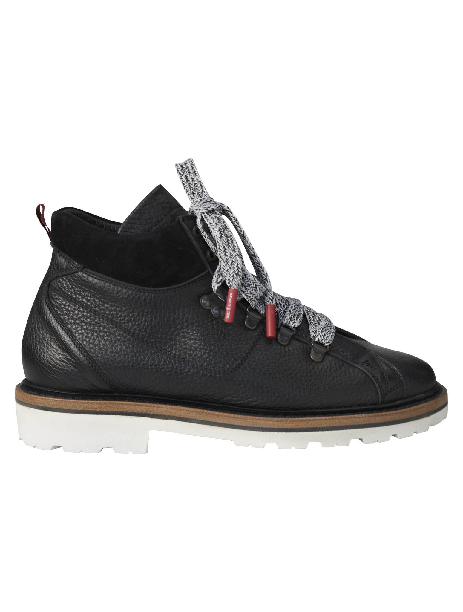 Kiton Black Leather Boots Shoes