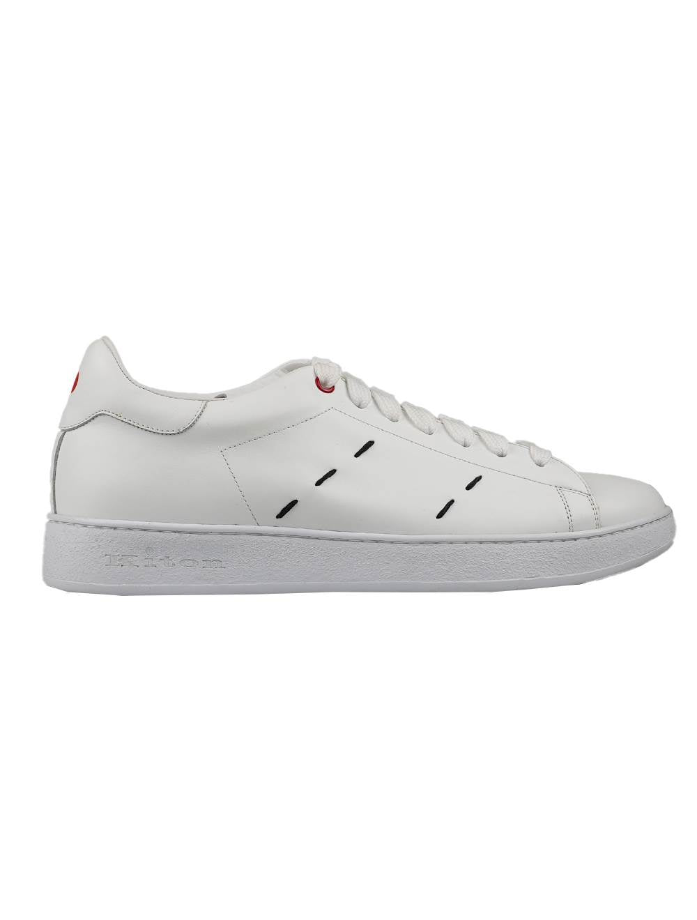 Kiton White Calfskin Sneakers N001X