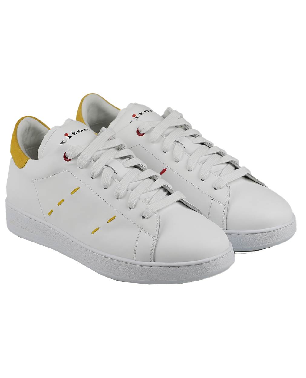 Kiton White Calfskin Sneakers N001XB