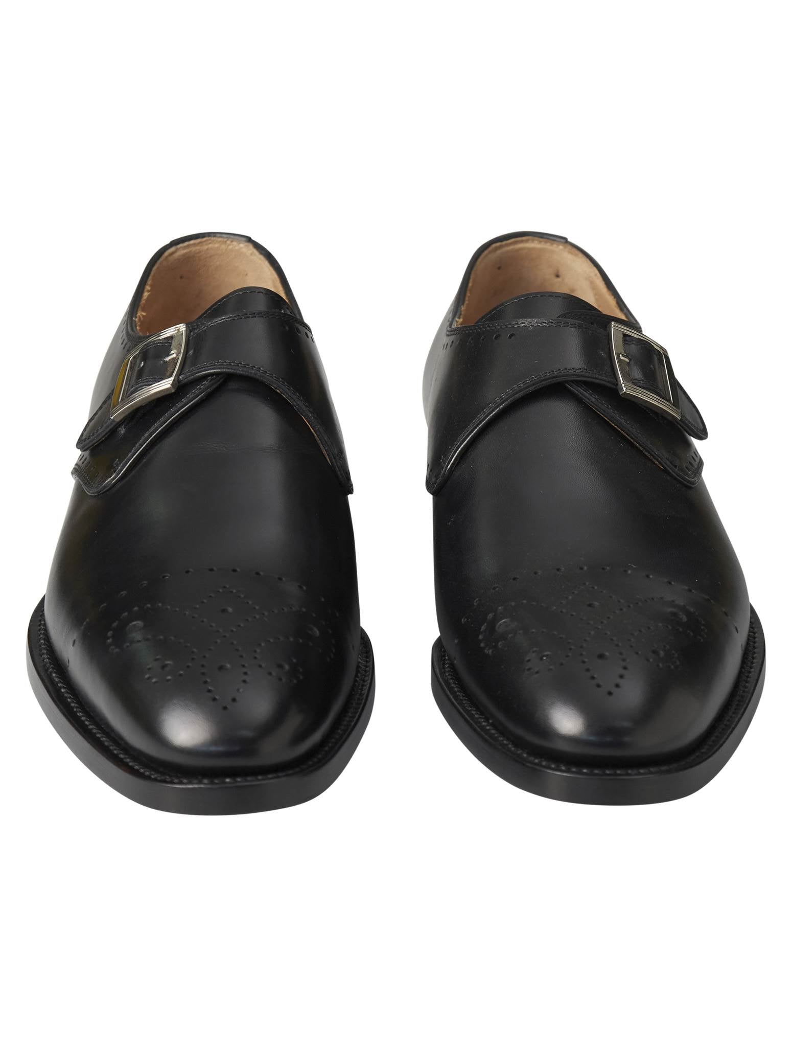 Kiton Black Leather Dress Shoes