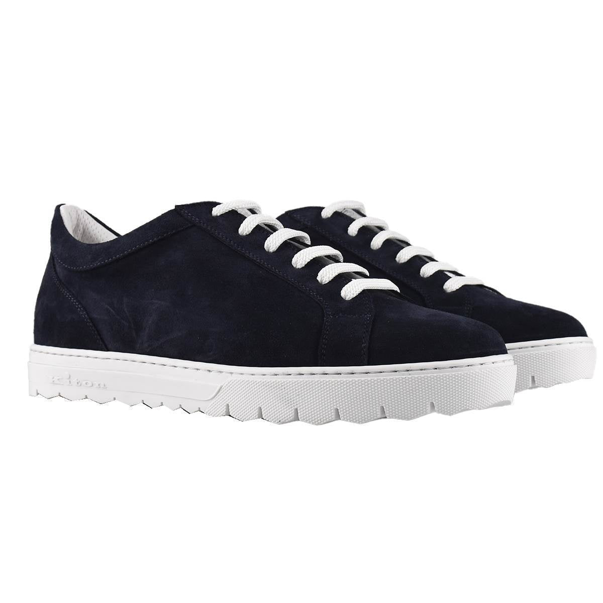 Kiton Blue Leather Calf Shoes