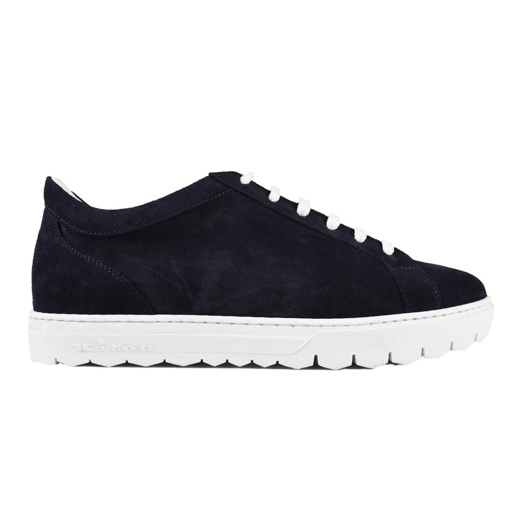 Kiton Blue Leather Calf Shoes