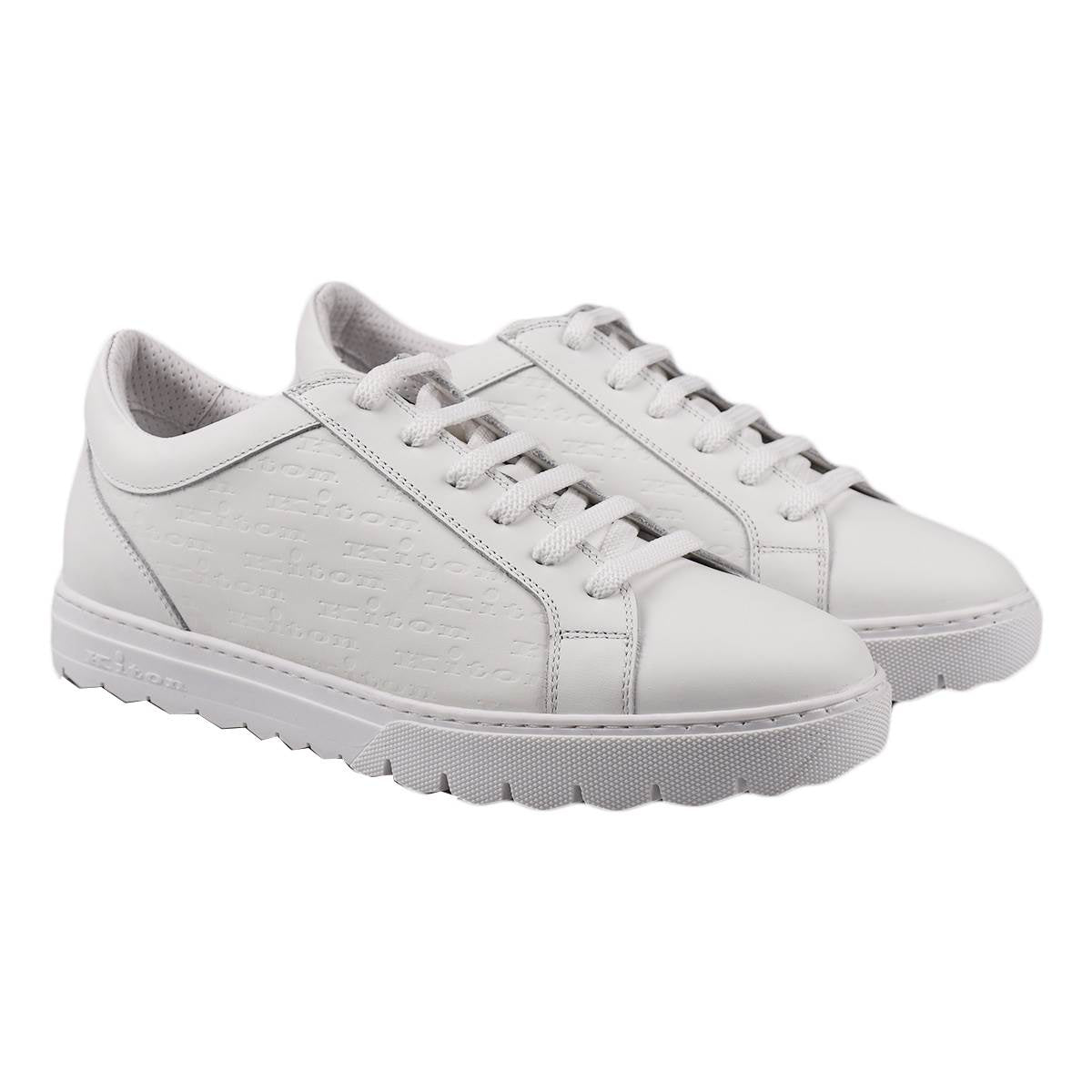 Kiton White Calfskin Sneakers KSW12