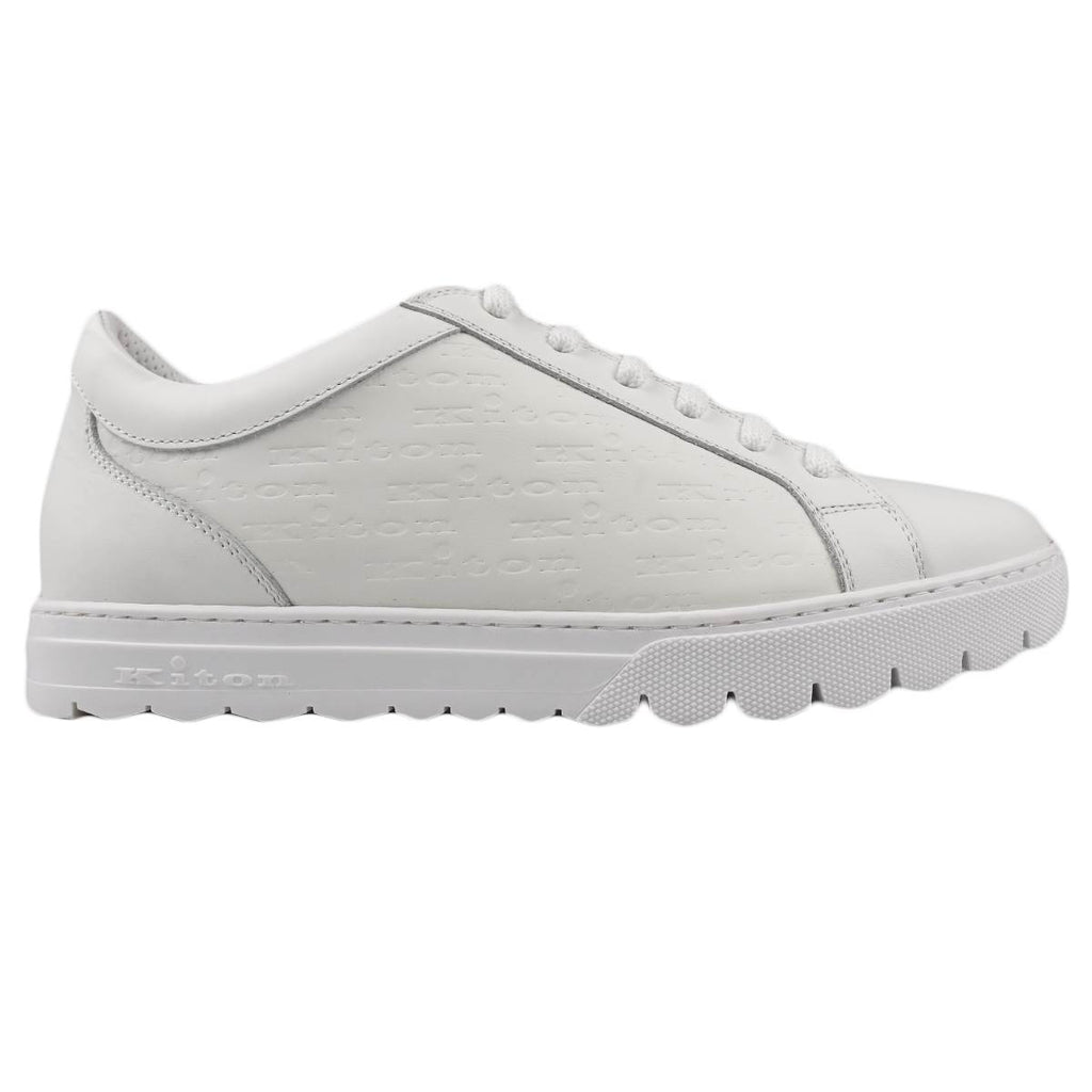 Kiton White Calfskin Sneakers KSW12