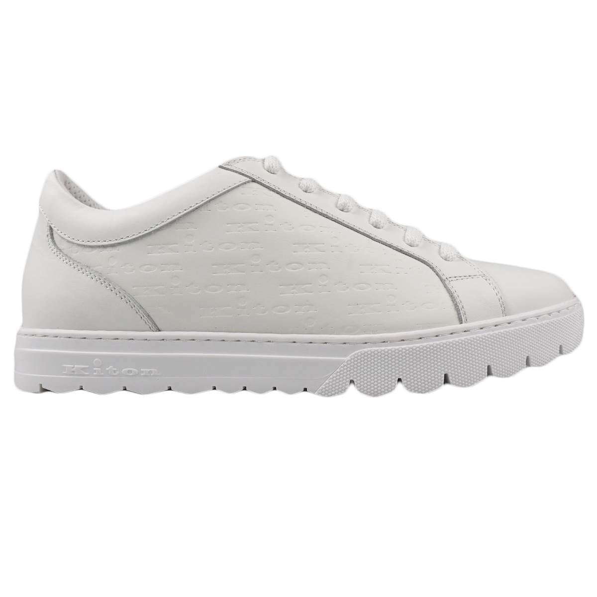Kiton White Calfskin Sneakers KSW12