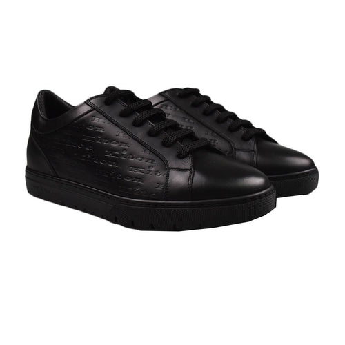 Kiton Black Leather Calf Shoes