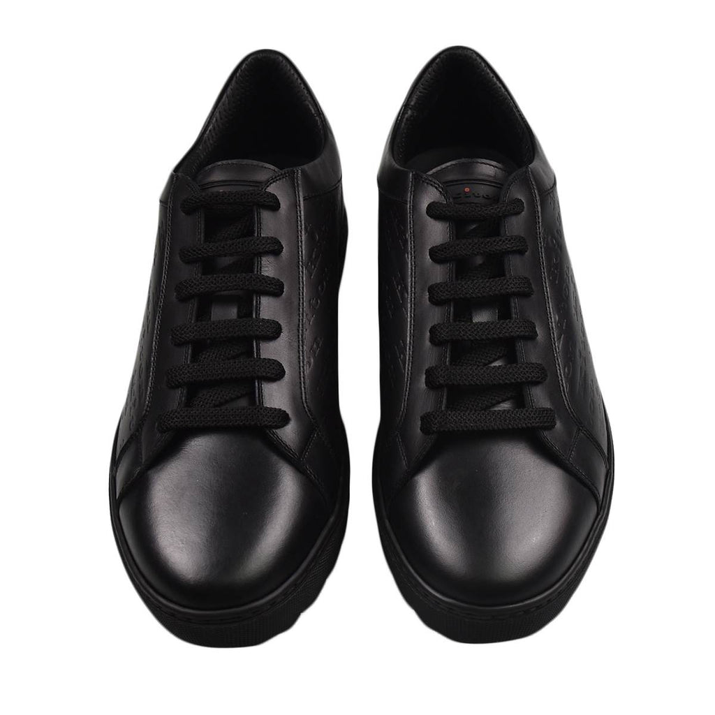 Kiton Black Leather Calf Shoes