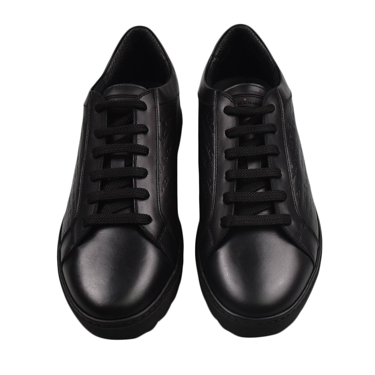 Kiton Black Leather Calf Shoes
