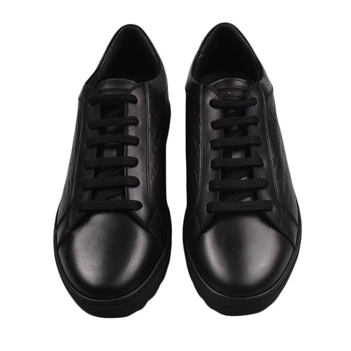 Kiton Black Leather Calf Shoes