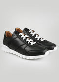 Kiton Dark Green Leather Fur Sheepskin Sneakers