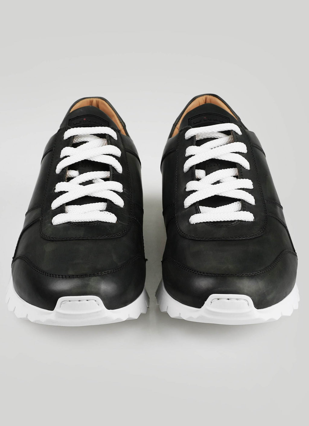 Kiton Dark Green Leather Fur Sheepskin Sneakers